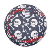 手書きスカルパターン 野球ボール (正面左)