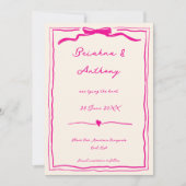 手書きスクラ予測できなブルピンクリボン セーブザデート (正面)