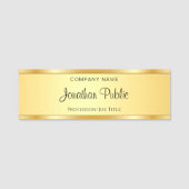 手書きスクリエレガントプト文字モダンテンプレート 名札 (正面)