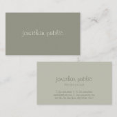 手書きスクリプお洒落ト緑のエレガントテンプレート 名刺 (正面/裏面)