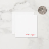 手書きスクリプエレガントトの白シンプルい ノートカード (正面/裏面インサイチュ)