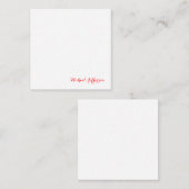 手書きスクリプエレガントトの白シンプルい ノートカード (正面/裏面)
