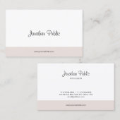 手書きスクリプエレガントトシンプルテンプレートモダン 名刺 (正面/裏面)