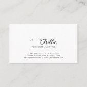 手書きスクリプエレガントトシンプルモダン 名刺 (裏面)