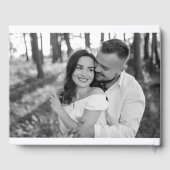 手書きスクリプエレガントト写真結婚氏 ゲストブック (裏面)