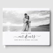 手書きスクリプエレガントト写真結婚氏 ゲストブック (正面)