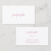 手書きスクリプシンプルトモダンエレガントテンプレート 名刺 (正面/裏面)