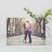 手書きスクリプトのセーブ・ザ・デートのお知らせ セーブザデート (スタンド正面)