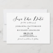 手書きスクリプトのセーブ・ザ・デートのお知らせ セーブザデート (裏面)