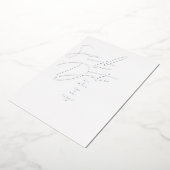 手書きスクリプトのセーブ・ザ・デートカード 箔招待状 (回転した状態)