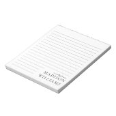 手書きスクリプトのタイポグラフィが可愛い横罫ノート ノートパッド (回転)