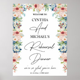 手書きスクリプトのリハーサルディナーへようこそ ポスター