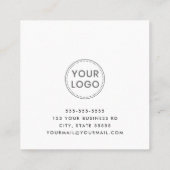 手書きスクリプトの任意の色のカスタムロゴ 予約カード (裏面)