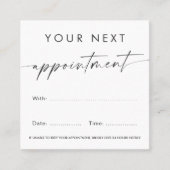 手書きスクリプトの任意の色のカスタムロゴ 予約カード (正面)