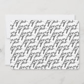 手書きスクリプトの愛の季節フォトカード シーズンカード (裏面)