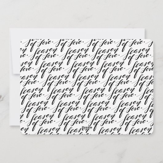 手書きスクリプトの愛の季節フォトカード シーズンカード (裏面)