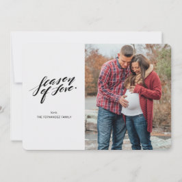 手書きスクリプトの愛の季節フォトカード シーズンカード