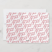 手書きスクリプトの愛の季節フォトカード シーズンカード (裏面)