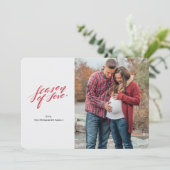 手書きスクリプトの愛の季節フォトカード シーズンカード (スタンド正面)