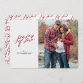 手書きスクリプトの愛の季節フォトカード シーズンカード (正面/裏面)