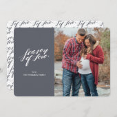 手書きスクリプトの愛の季節フォトカード シーズンカード (正面/裏面)