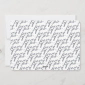 手書きスクリプトの愛の季節フォトカード シーズンカード (裏面)