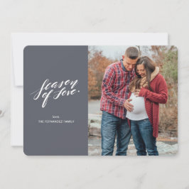 手書きスクリプトの愛の季節フォトカード シーズンカード