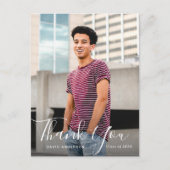 手書きスクリプトの感謝してい卒業あなた ポストカード (正面)