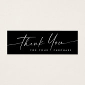 手書きスクリプトを挿入する感謝していと、黒にロゴを追加 (正面)