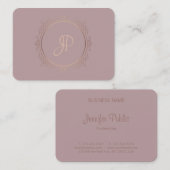 手書きスクリプトエリモダンートデザインテンプレート 名刺 (正面/裏面)