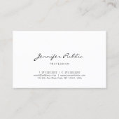 手書きスクリプトエレガントお洒落プロフェッショナル 名刺 (裏面)