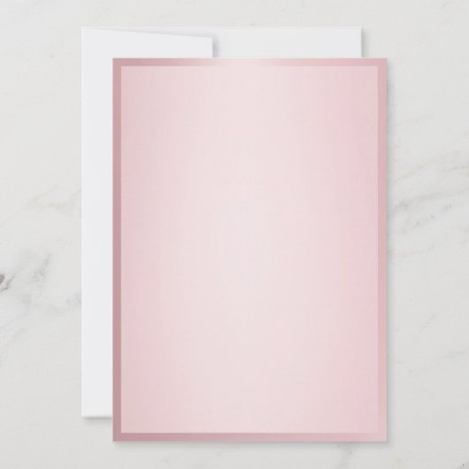 手書きスクリプトエレガントバラ金ゴールドテンプレート ノートカード (裏面)