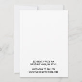 手書きスクリプトオーバーレイデザイン写真 セーブザデート (裏面)