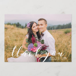 手書きスクリプトオーバーレイ | 写真サンキューカード サンキューカード