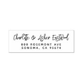 手書きスクリプトカップルネーム差出人住所 セルフインキングスタンプ (デザイン)