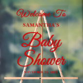 手書きスクリプトクリスマスベビーシャワーへようこそ アクリルサイン (ニュートラル)