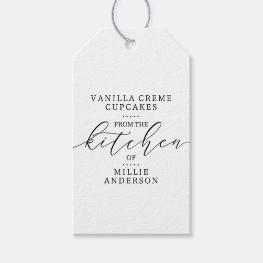 手書きスクリプトグッズのキッチン焼いたから ギフトタグ (正面)