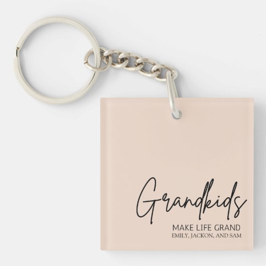 手書きスクリプトグランドキッズが人生を壮大にする キーホルダー (正面)