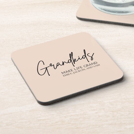 手書きスクリプトグランドキッズが人生を壮大にする コースター (左側)