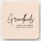 手書きスクリプトグランドキッズが人生を壮大にする コースター (正面)