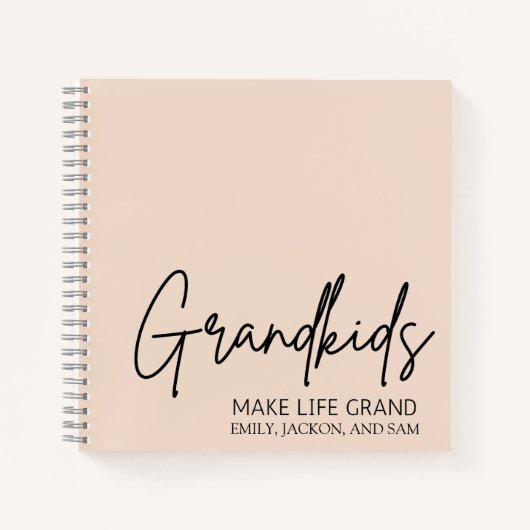 手書きスクリプトグランドキッズが人生を壮大にする ノートブック (正面)