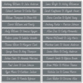 手書きスクリプトゲスト名ラベルオフブラック シール (正面)