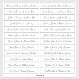 手書きスクリプトゲスト名ラベル白 シール