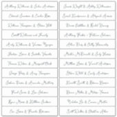 手書きスクリプトゲスト名ラベル白 シール (正面)