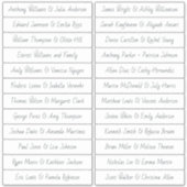 手書きスクリプトゲスト名ラベル白 シール (正面)