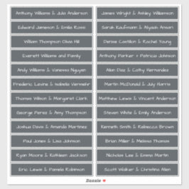 手書きスクリプトゲスト名ラベルOffBlack シール