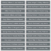 手書きスクリプトゲスト名ラベルOffBlack シール (正面)