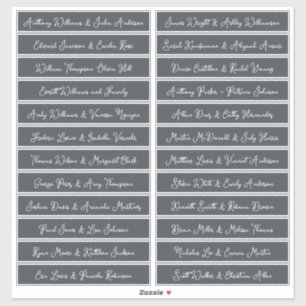 手書きスクリプトゲスト名ラベルOffBlack シール