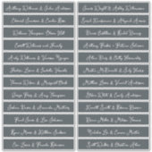 手書きスクリプトゲスト名ラベルOffBlack シール (正面)