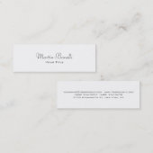 手書きスクリプトシンプルトレンディー名刺 スキニー名刺 (正面/裏面)